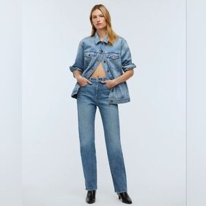 Madewell 90s Straight Jean Womens 24 Petite Rondell Wash High Rise Straight Leg